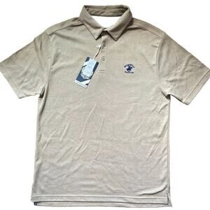 Beverly Hills Polo Men's Beige Polo Shirt - Soft Fabric Comfort Fit - Size M